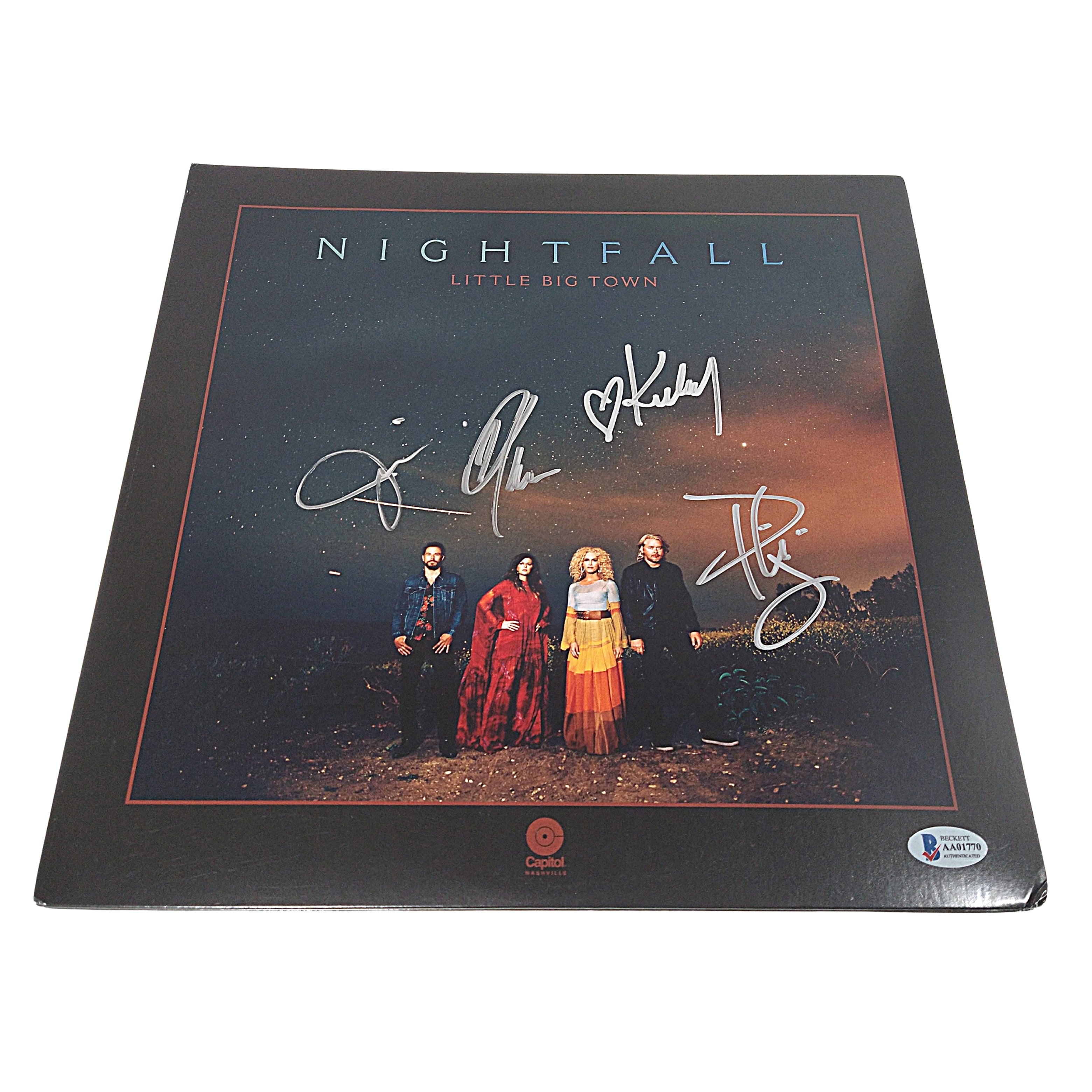 Little Big Town Band photo autograph – angled display – Beckett COA