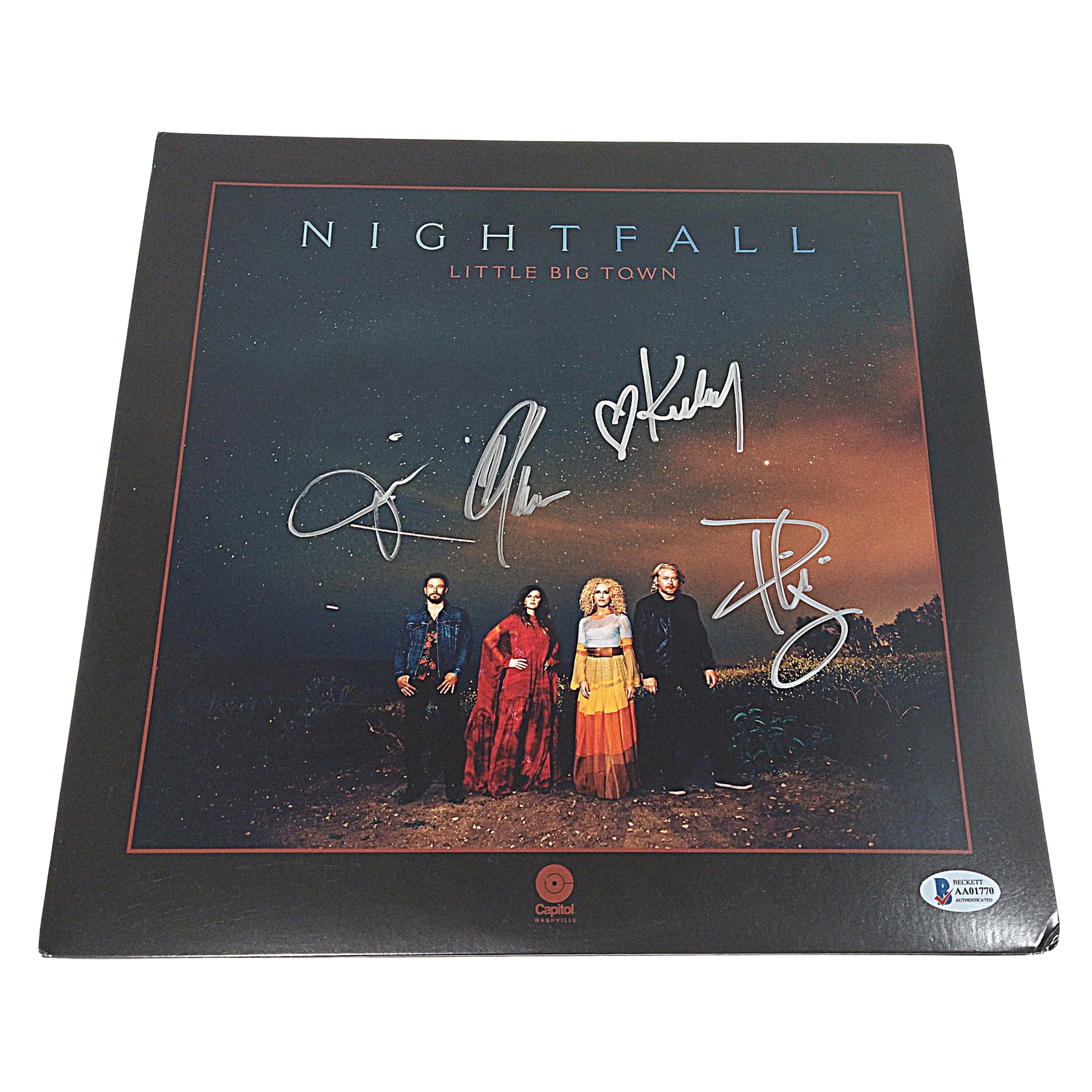 Music- Autographed- Little Big Town Signed Nightfall Vinyl Record Album Cover Beckett Authentication 104
