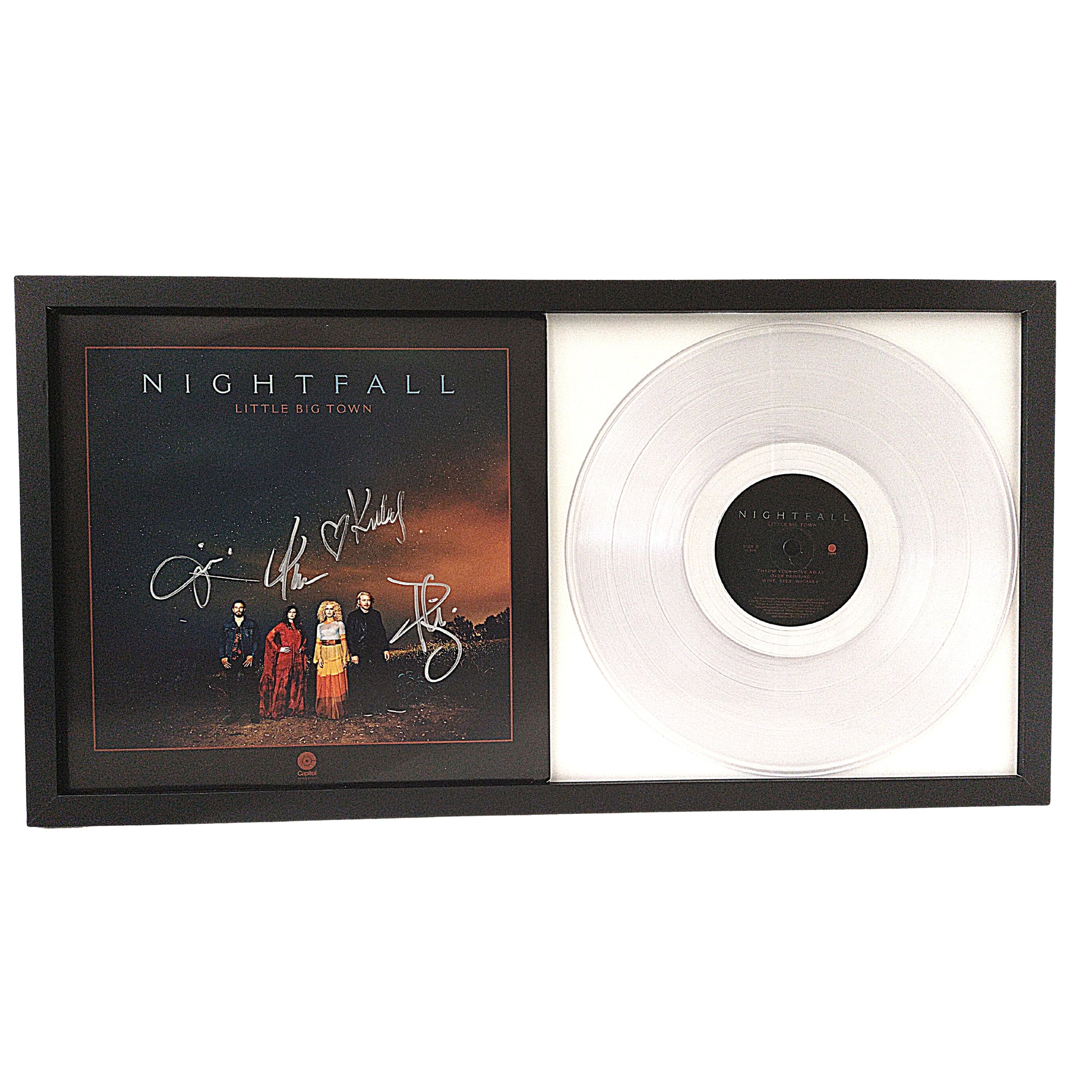 Music- Autographed- Little Big Town Band Signed Nightfall Vinyl Record Album Cover Framed Beckett BAS Authentication 101