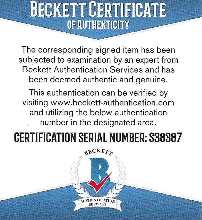 Locash Cowboys autographed trading card – full view – Beckett COA