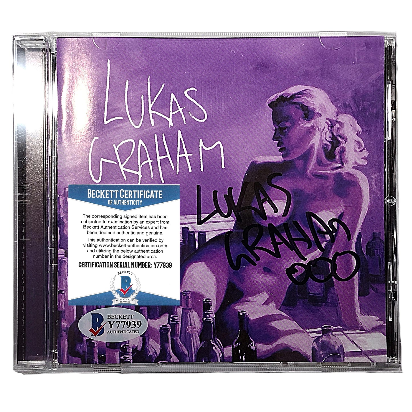 Music- Autographed- Lukas Graham Signed 3 The Purple Album Compact Disc with CD Cover- Beckett BAS Authentication - 501