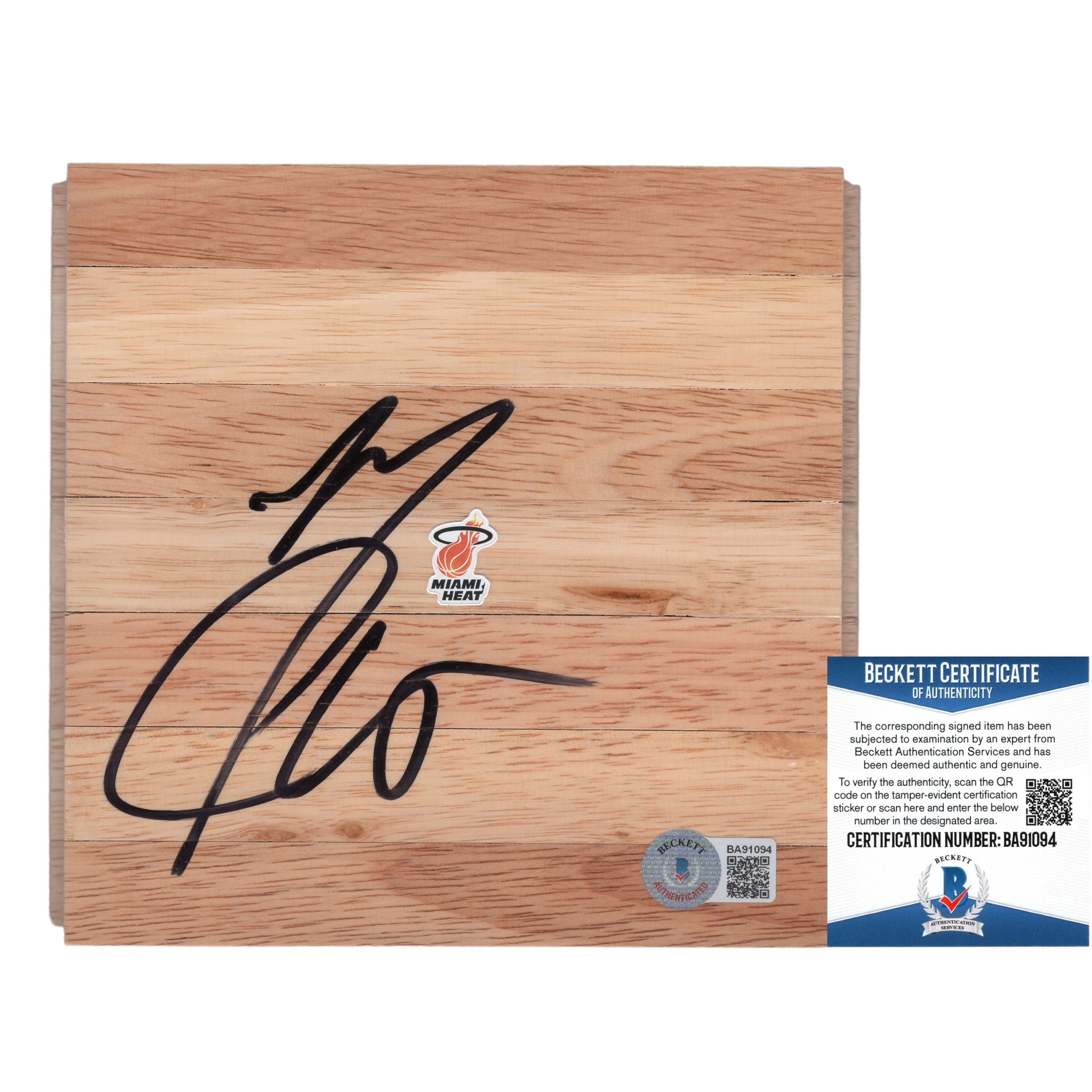 Mario Chalmers autographed basketball – full view – Beckett COA