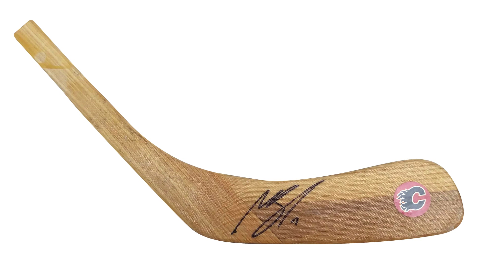 Hockey- Autographed- Mark Jankowski Signed Calgary Flames Logo Hockey Stick Blade Proof Photo Beckett Authentication Services BAS S38355 102
