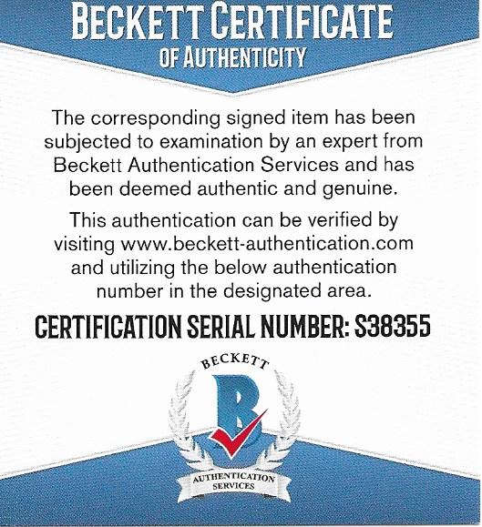 Mark Jankowski photo autograph – angled display – Beckett COA