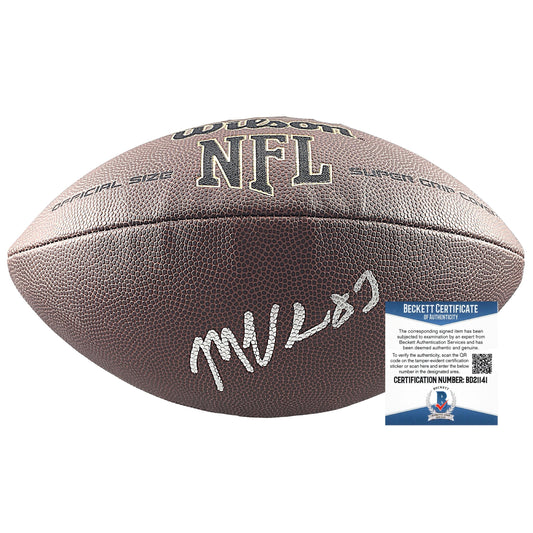 Footballs- Autographed- Marquez Valdes-Scantling Signed NFL Wilson Super Grip Football Kansas City Chiefs Beckett BAS Authentication 201