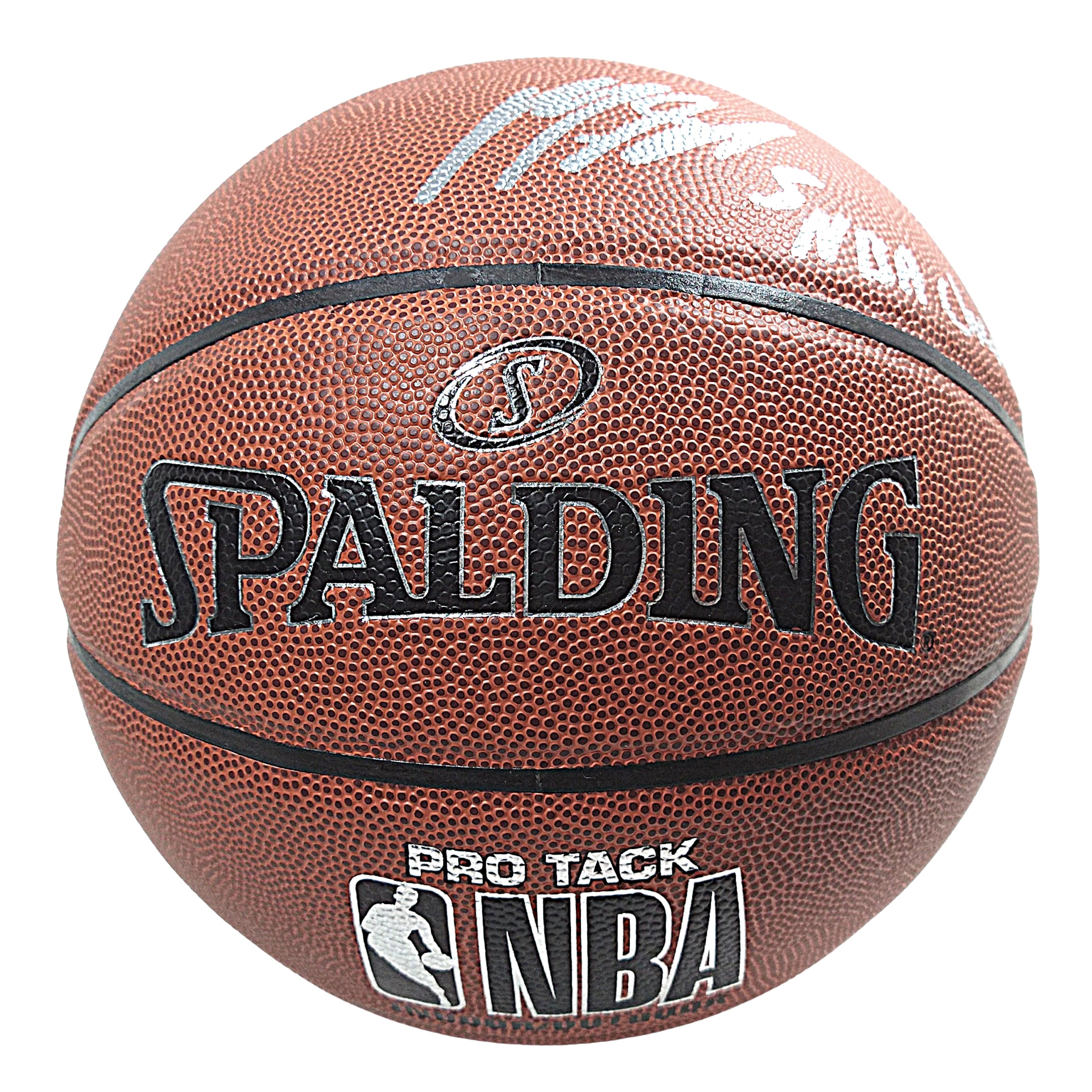 Marreese 'Mo' Speights signed basketball – signature close-up – Beckett COA