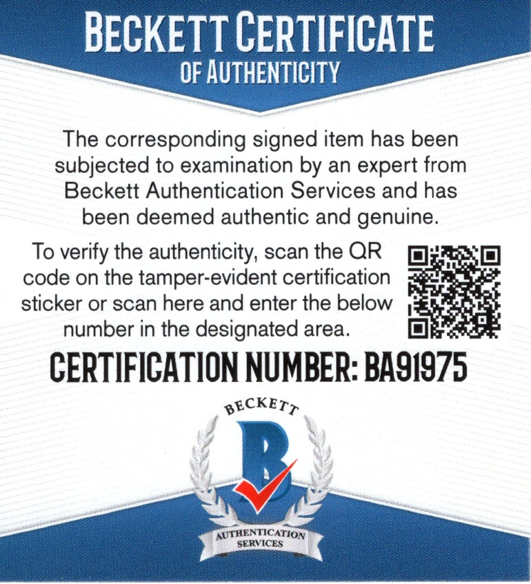 Max Pacioretty auto photo – authentication sticker – Beckett COA