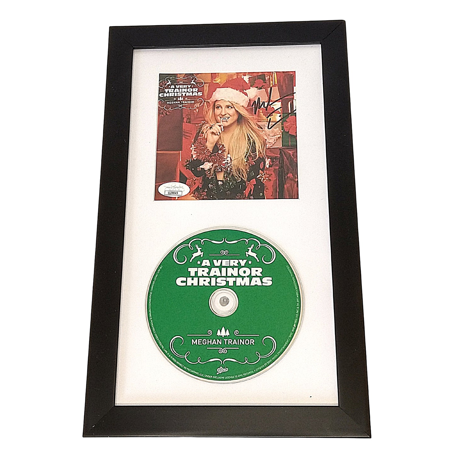 Music- Autographed- Meghan Trainor Signed A Very Trainor Christmas Framed Compact Disc Cover Booklet with CD- JSA Authentication 104
