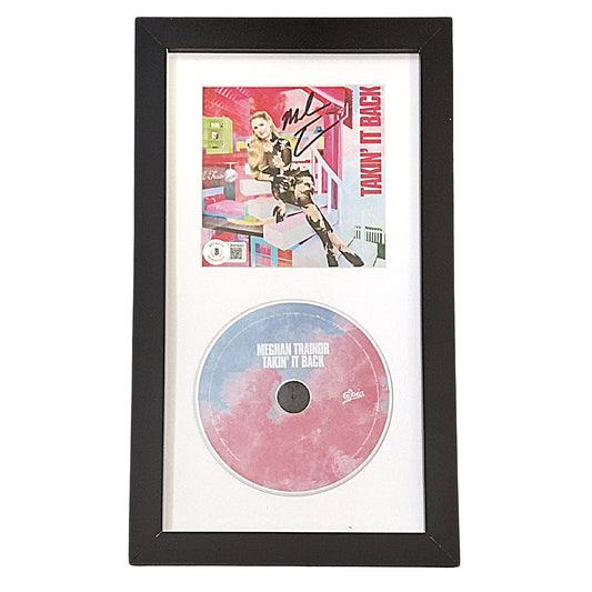 Music- Autographed- Meghan Trainor Signed Takin It Back CD Cover Framed Matted Wall Display Beckett Authentication 301