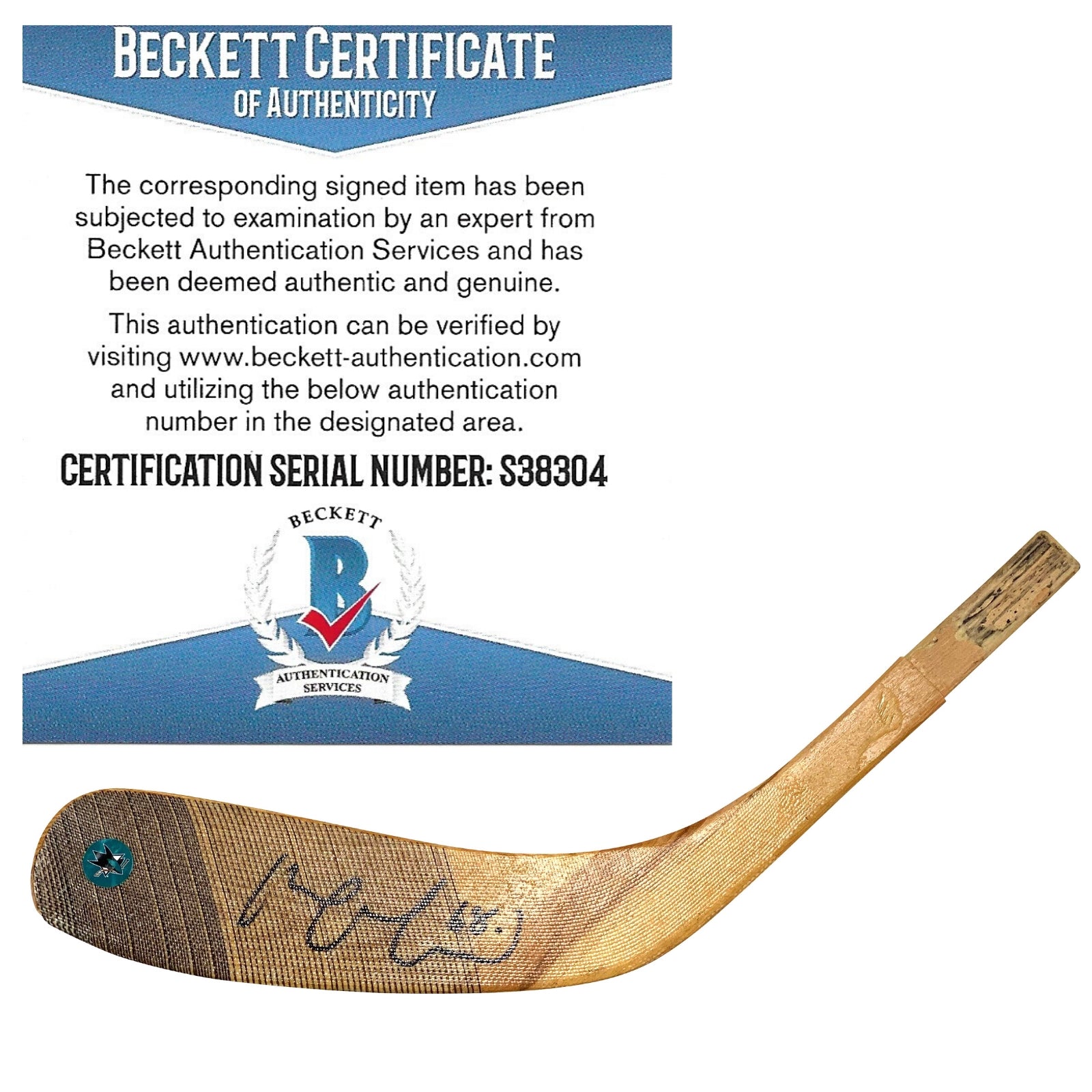 Melker Karlsson autographed photo – full view – Beckett COA