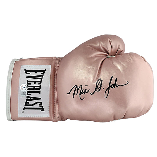 Boxing Gloves- Autographed- Mia St. John Signed Everlast Pink Boxing Glove Proof Photo Beckett Authentication 101