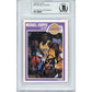 Basketballs- Autographed- Michael Cooper Signed Los Angeles Lakers 1989-1990 Fleer Basketball Card Beckett BAS Slabbed 00013694877 - 101