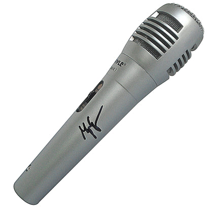 Microphones-Autographed - Morgan Evans Signed Pyle Full Size Microphone, Proof Photo - Beckett BAS 102