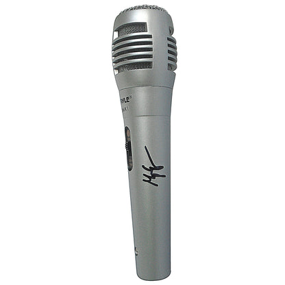 Microphones-Autographed - Morgan Evans Signed Pyle Full Size Microphone, Proof Photo - Beckett BAS 103