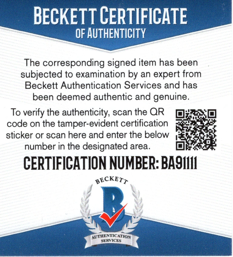 Nancy Lieberman football autograph – angled display – Beckett COA