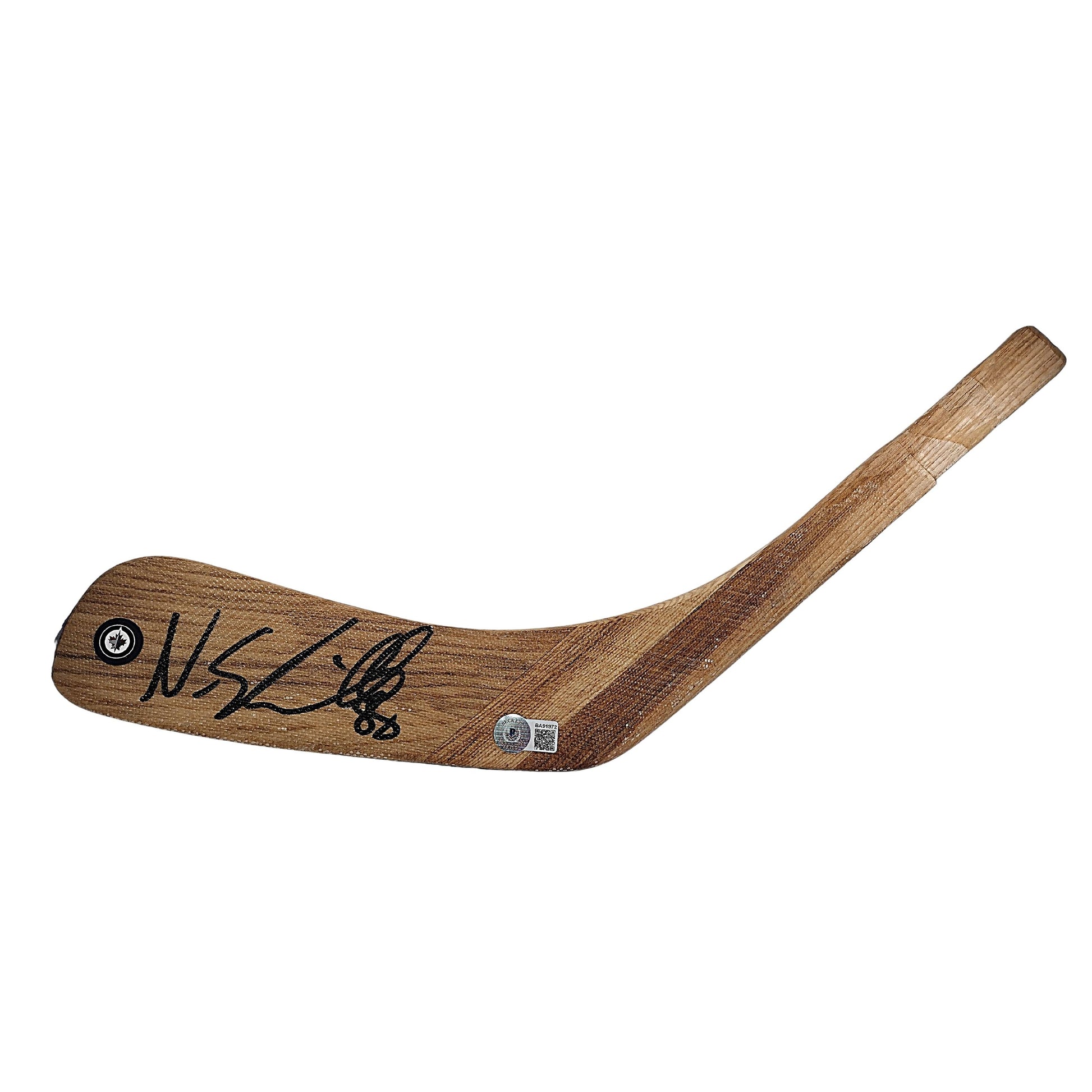 Hockey- Autographed- Nate Schmidt Signed Winnipeg Jets Hockey Stick Blade Beckett Authentication 102