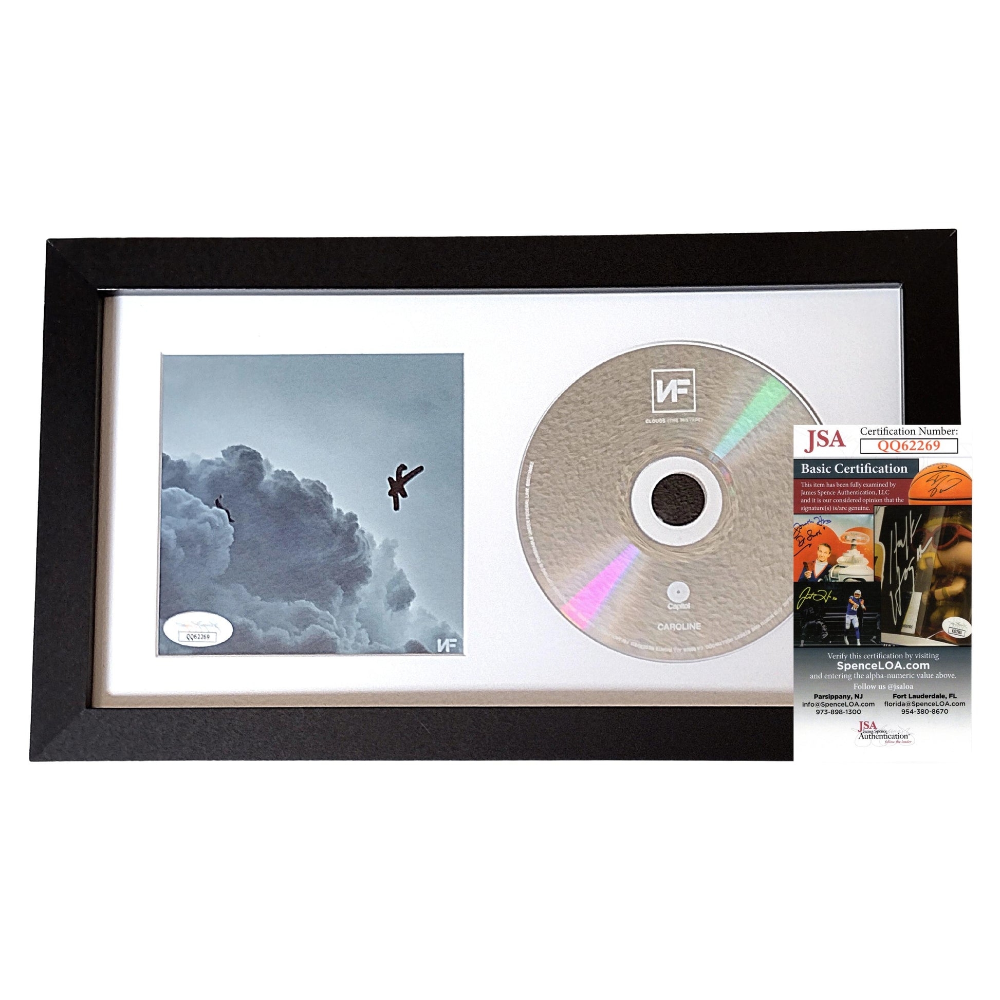 Music- Autographed- Rapper NF aka Nathan Feuerstein Signed Clouds Mixtape Rap CD Framed Matted Display JSA Authentication 201