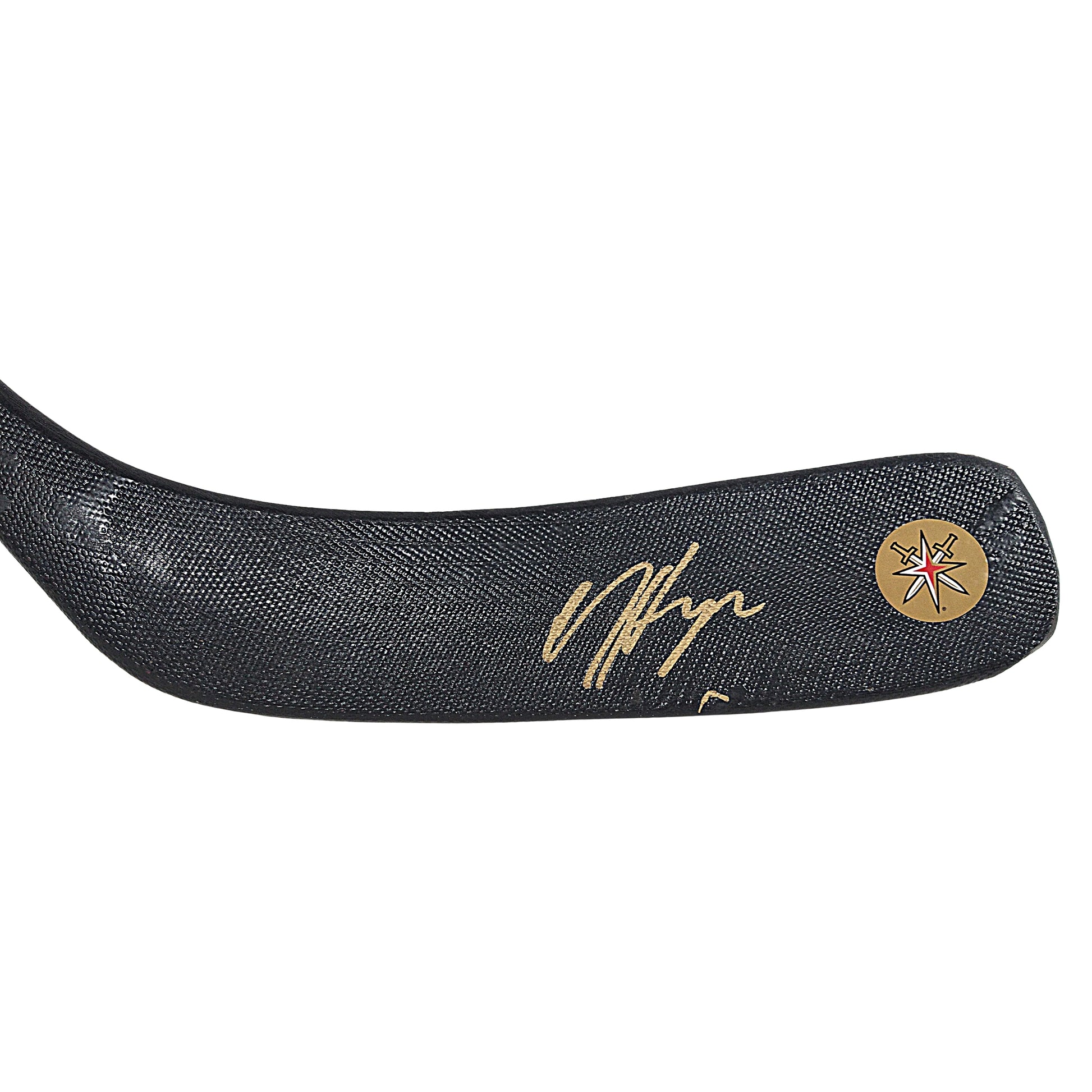Hockey- Autographed- Nicolas Hague Signed VGK Vegas Golden Knights Hockey Stick Blade Beckett BAS Authentication 103
