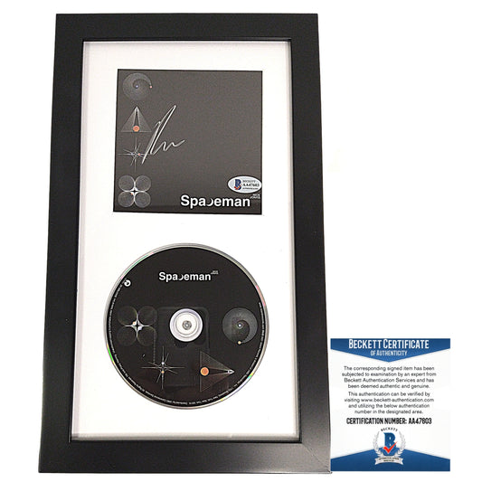Music- Autographed- Nick Jonas Signed Spaceman CD Compact Disc Cover Insert Framed Beckett BAS Authentication 101