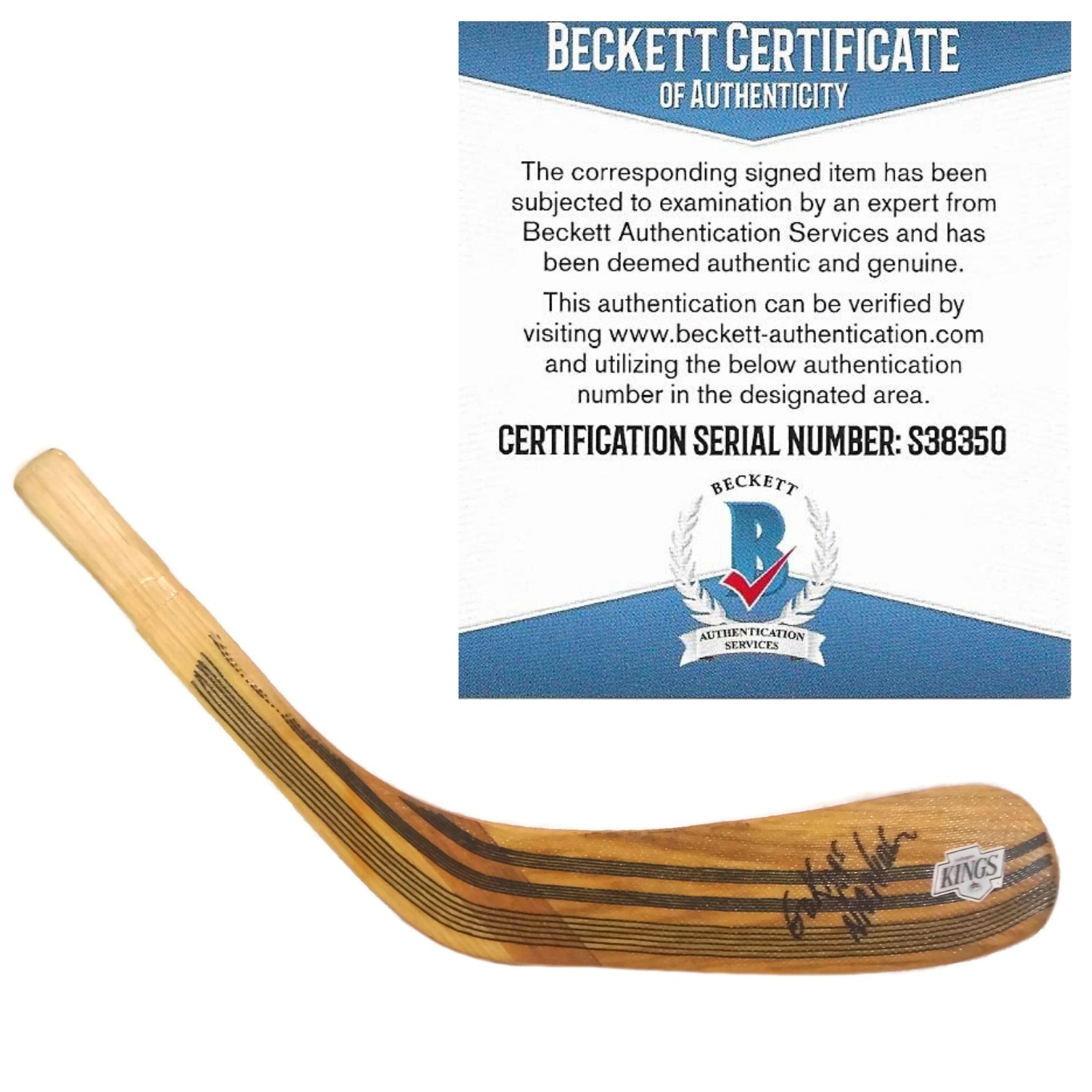 Hockey Stick Blades-Autographed - Nick Nickson Signed Los Angeles Kings Hockey Stick Blade, Proof Beckett BAS S38350 201