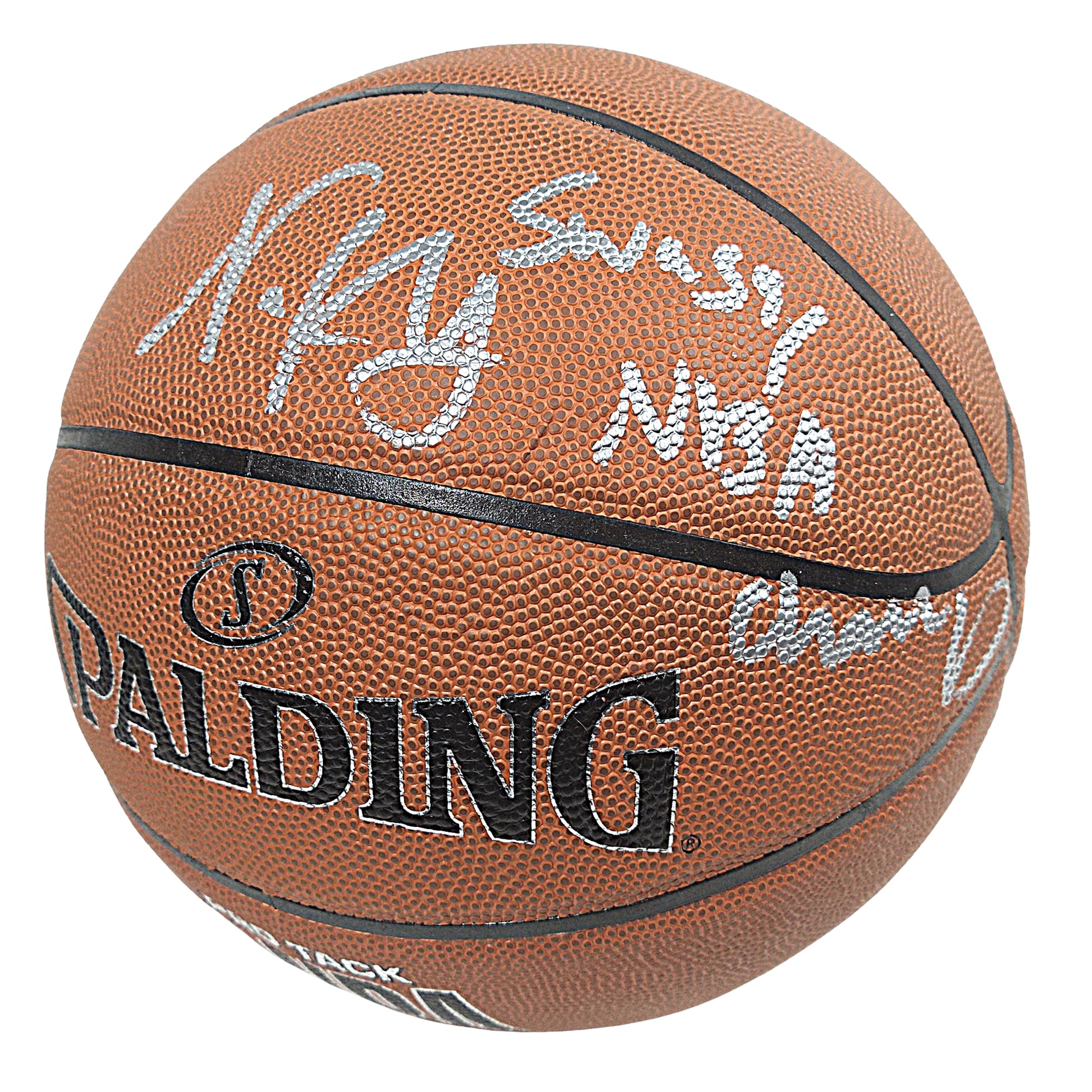 Basketballs- Autographed- Nick Young Signed NBA Basketball with NBA Champs Inscription - Golden State Warriors - USC Trojans - Exact Proof - Beckett BAS Authentication 102