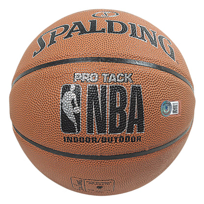Basketballs- Autographed- Nick Young Signed NBA Basketball with NBA Champs Inscription - Golden State Warriors - USC Trojans - Exact Proof - Beckett BAS Authentication 106
