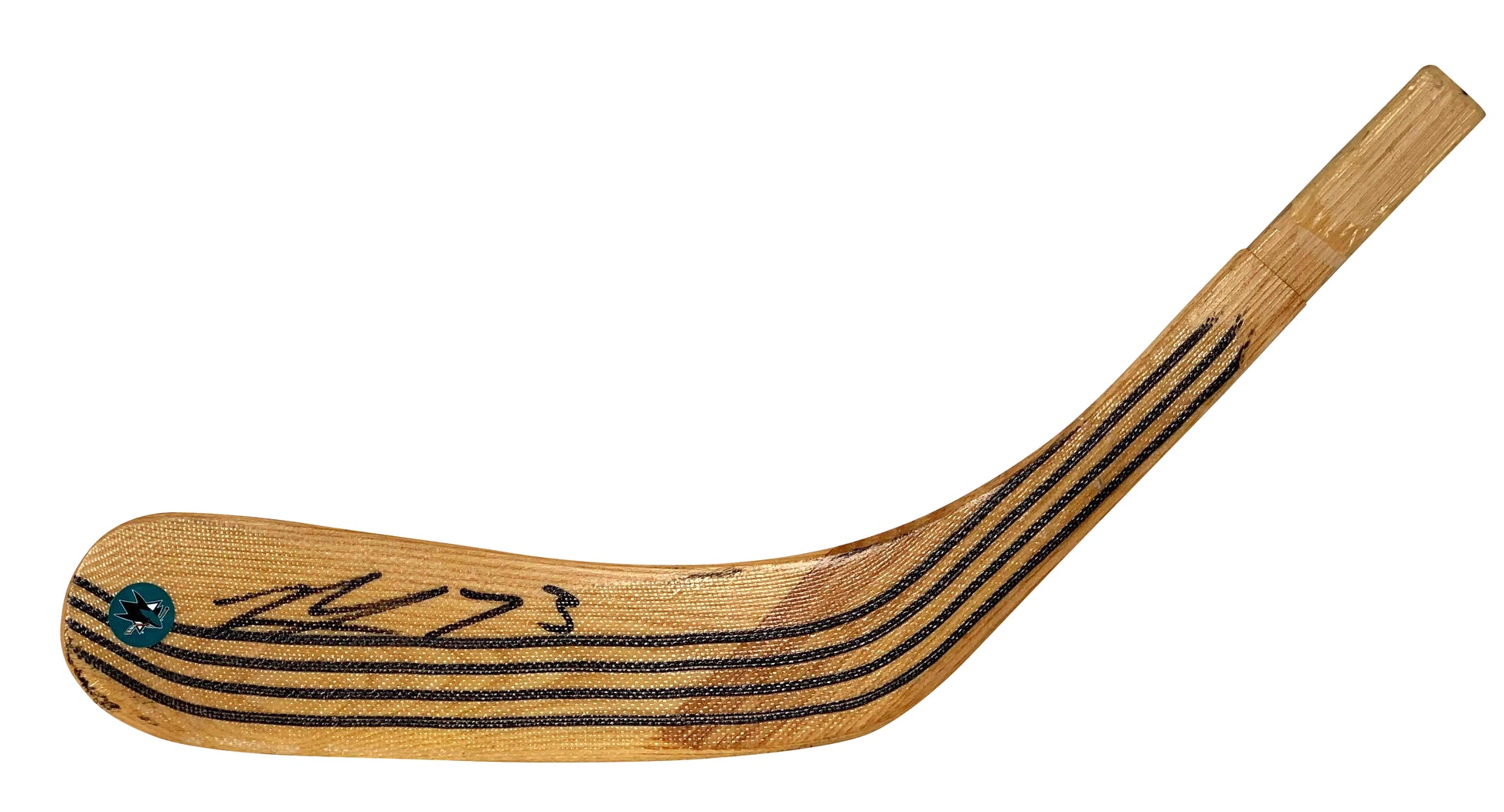 Hockey Stick Blades-Autographed - Noah Gregor Signed San Jose Sharks Hockey Stick Blade, Proof Beckett BAS 102
