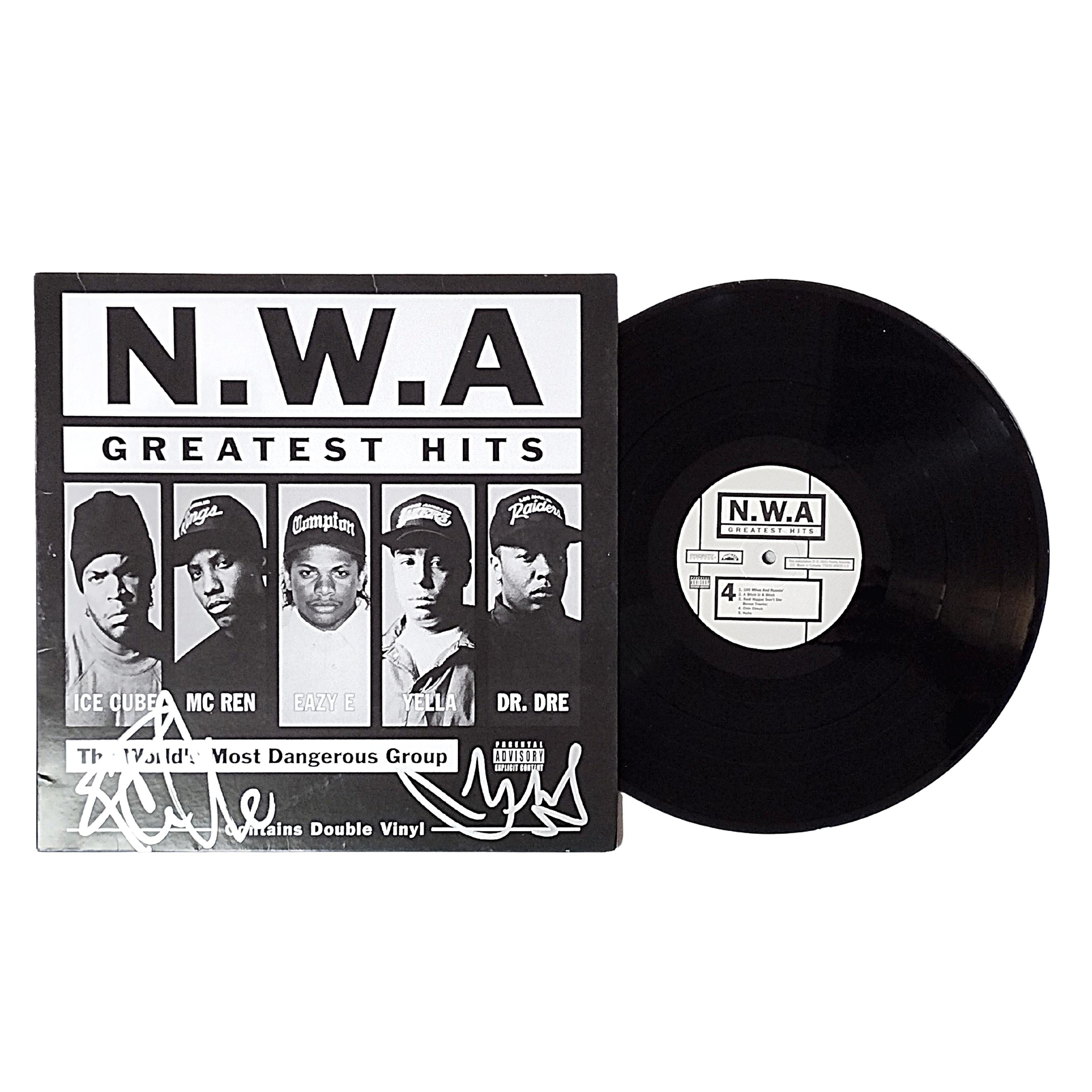 Ice Cube And Dj Yella auto photo – authentication sticker – Beckett COA