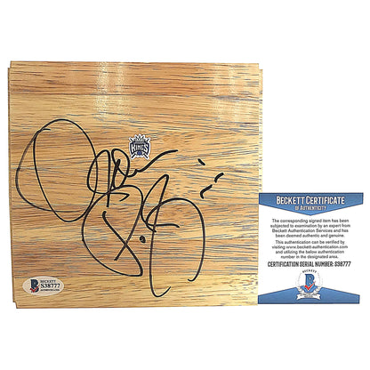Basketball Floorboards- Autographed- Olden Polynice Signed Sacramento Kings Logo Basketball Parquet Floorboard - Beckett BAS 101a