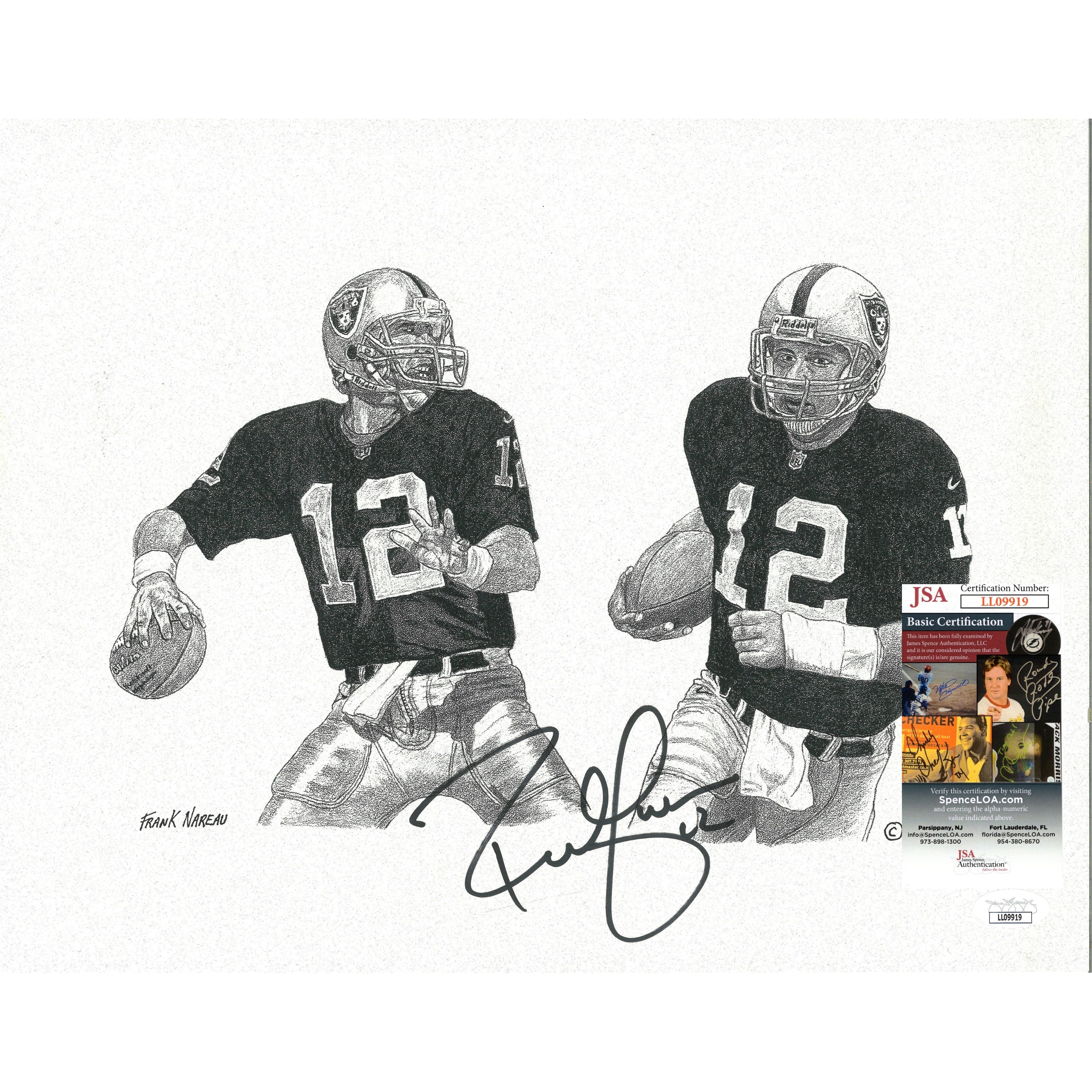 Rich Gannon autographed helmet – full view – JSA COA