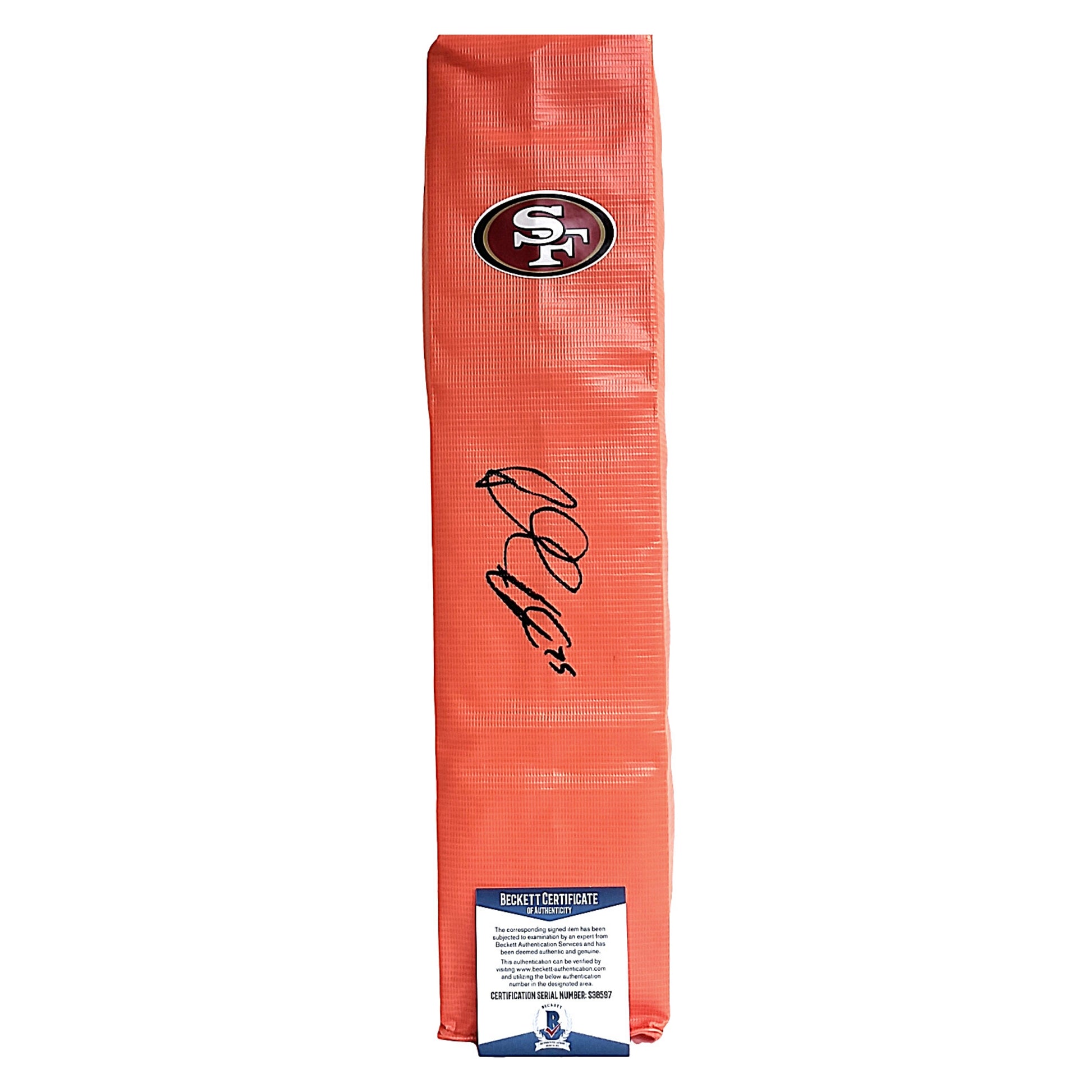 Football End Zone Pylons- Autographed- Richard Sherman Signed San Francisco 49ers End Zone Pylon Beckett Authentication Services BAS S38597 - 202