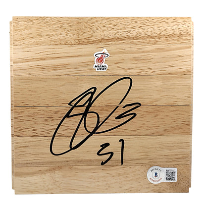 Basketballs- Autographed- Ricky Davis Signed Miami Heat Parquet Basketball Floorboard Beckett Authentication 102