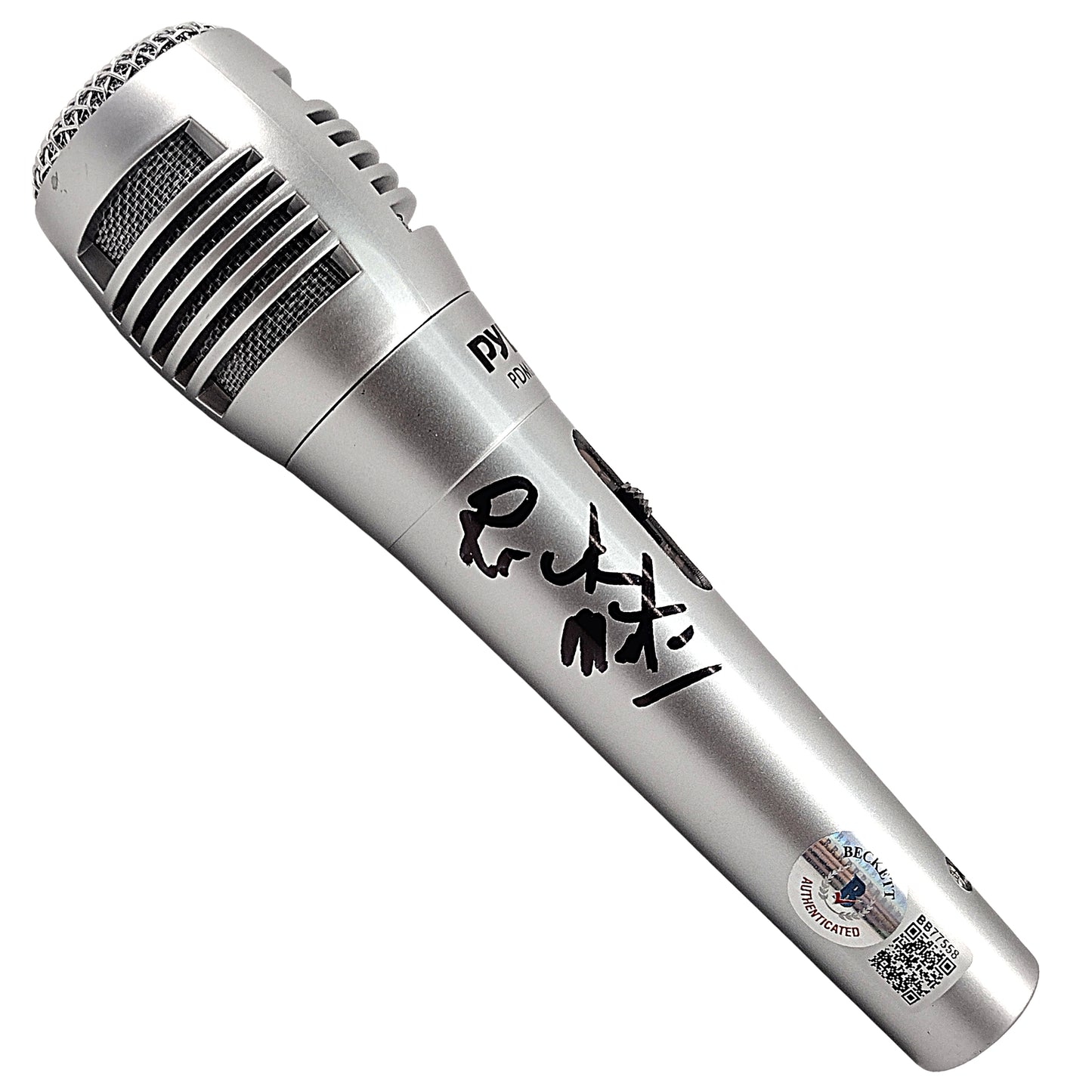 Microphones- Autographed- Ricky Morton Signed Microphone WWE Hall of Fame Beckett BAS Authentication Exact Proof 102