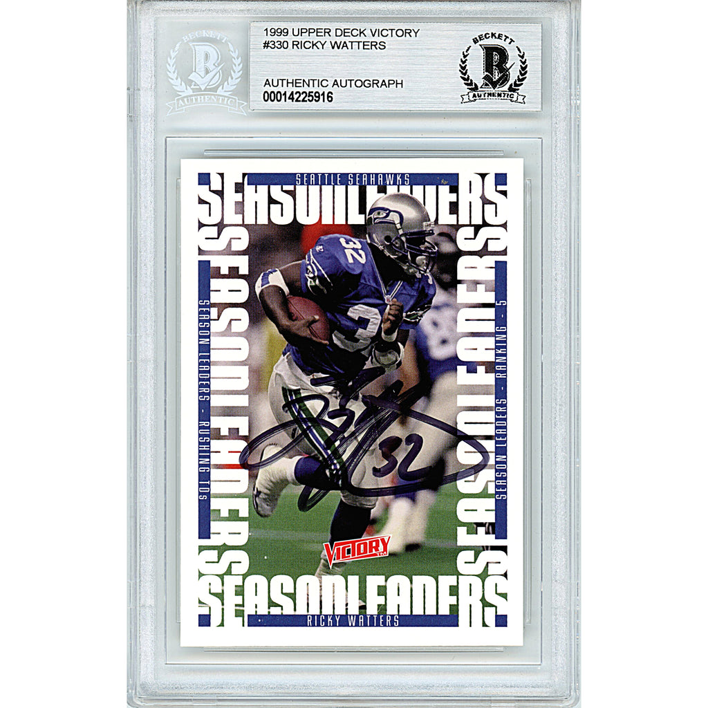 Ricky Watters Seattle Seahawks Autographed 2000 Topps Finest