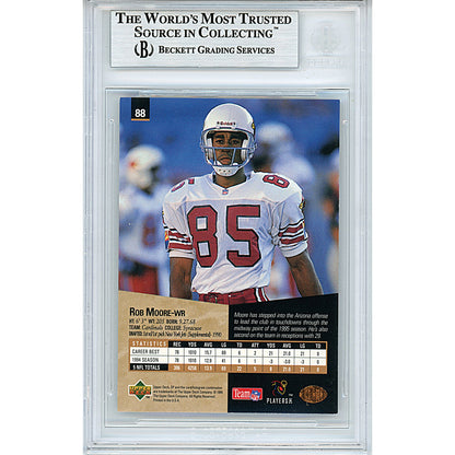 Footballs- Autographed- Rob Moore Signed Arizona Cardinals 1995 Upper Deck SP Football Card Beckett Slabbed 00013190657 - 102