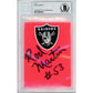 Footballs- Autographed- Rod Martin Signed Oakland Raiders Football End Zone Pylon Piece Beckett BAS Slabbed 00014225575 - 101