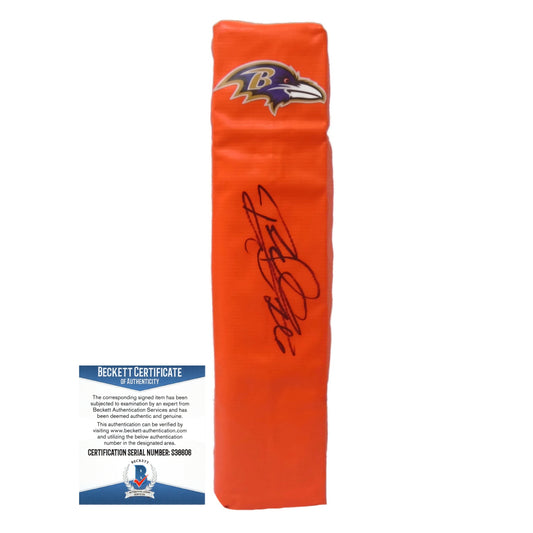 Football End Zone Pylons-Autographed - Rod Woodson Signed Baltimore Ravens Football TD Pylon- Purdue Boilermakers- Proof Photo - Beckett BAS Authentication 401