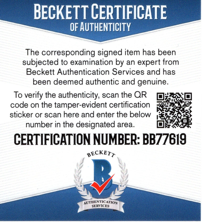 Ryan Donato auto photo – authentication sticker – Beckett COA