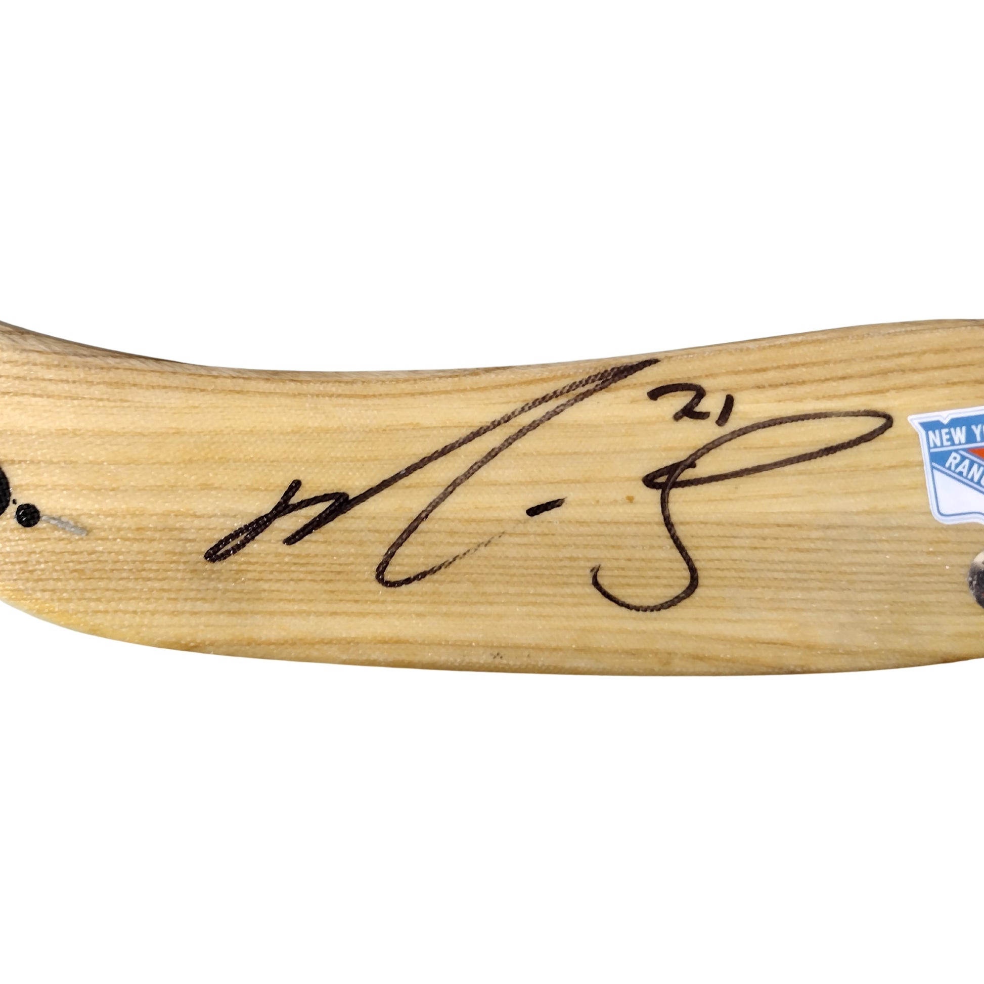 Hockey Stick Blades- Autographed- Ryan Reaves Signed New York Rangers Hockey Stick Blade Beckett Authentication 202