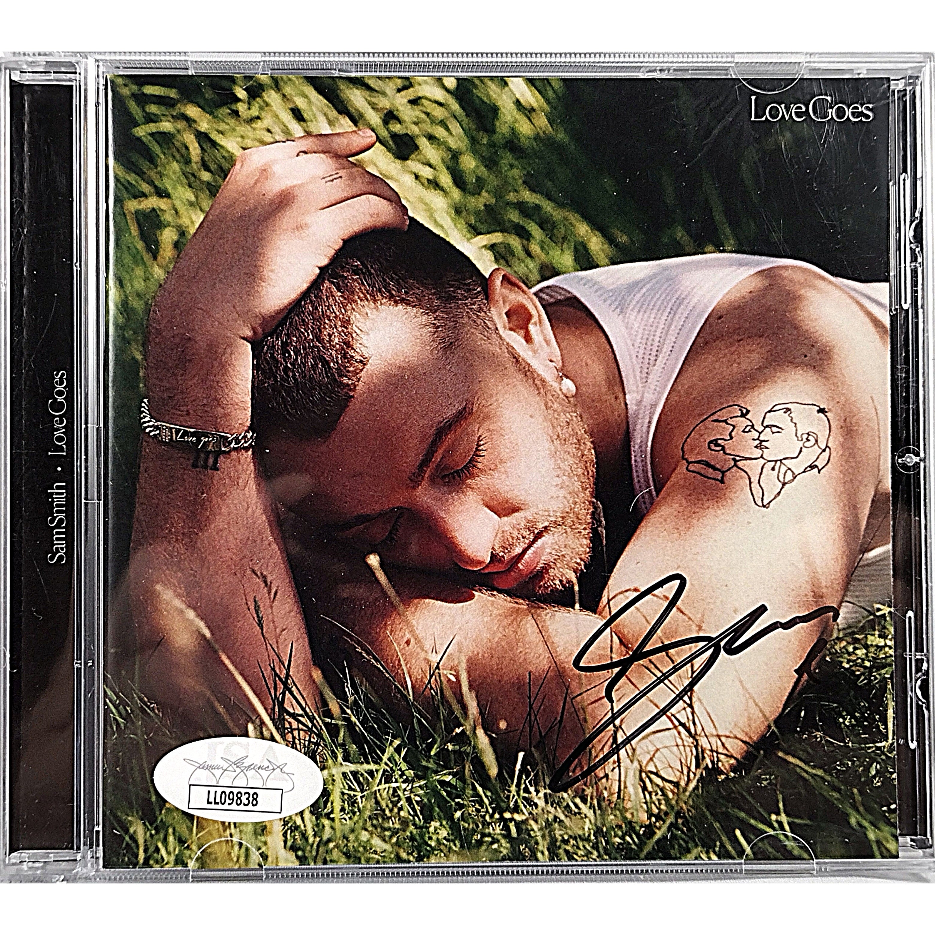 Sam Smith signed photo – signature close-up – JSA COA