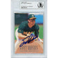 Baseballs- Autographed- Scott Brosius Signed Oakland Athletics A's 1996 Fleer Ultra Baseball Card Beckett BAS Slabbed 00013191174 - 101