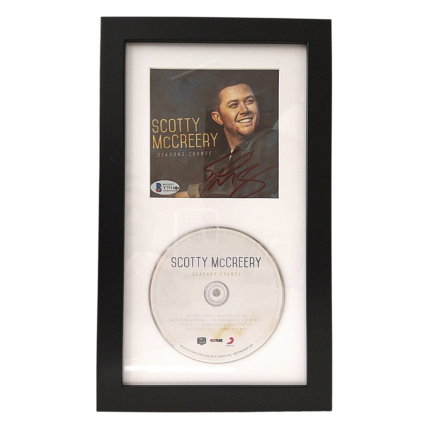 Music- Autographed- Scotty McCreery Signed Seasons Change Compact Disc CD Cover Beckett BAS Authentication 101