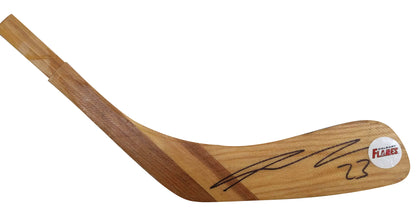 Hockey- Autographed- Sean Monahan Signed Calgary Flames Logo Hockey Stick Blade Proof - Beckett Authentication Services BAS S38352 202
