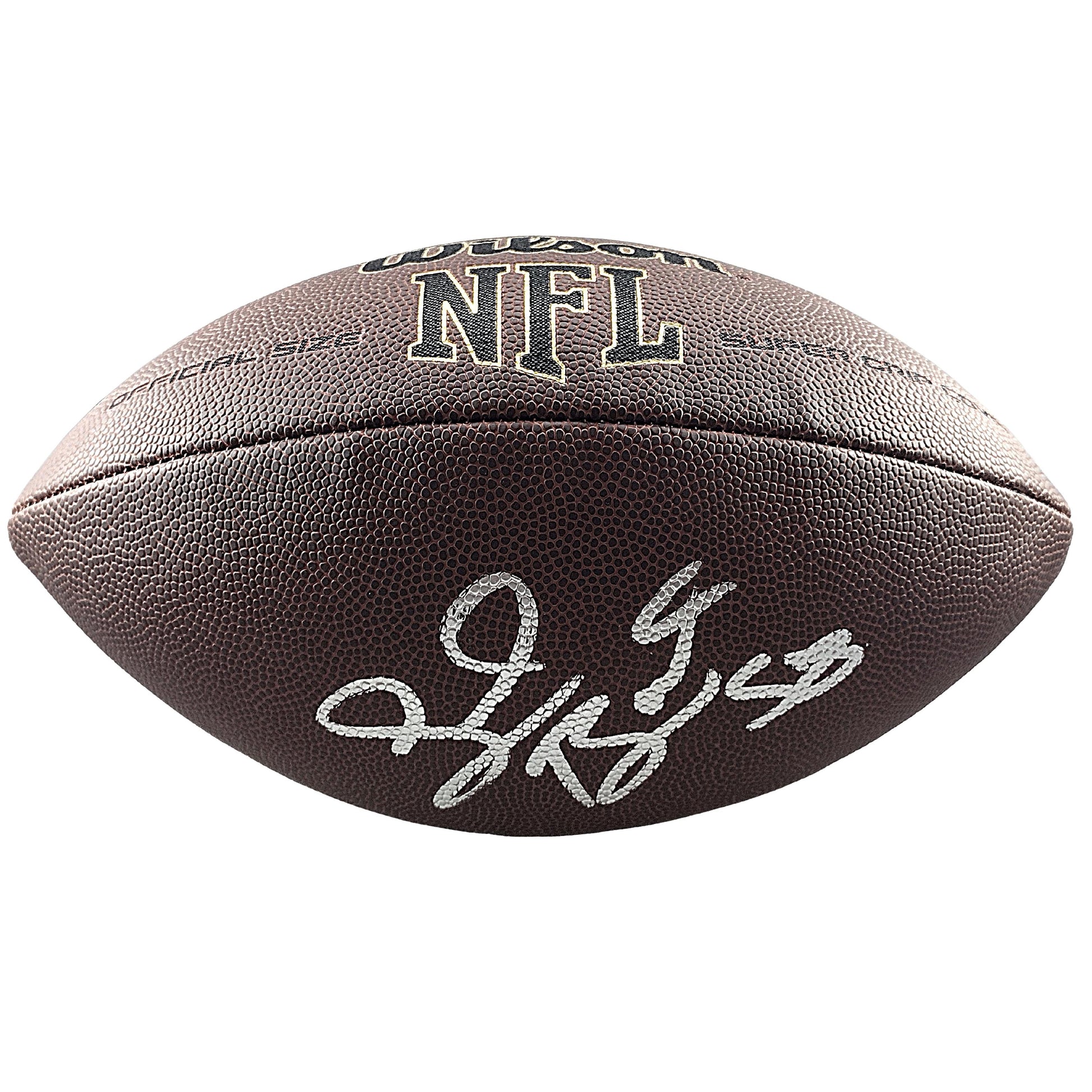 Footballs- Autographed- Shaquil Barrett Signed NFL Wilson Super Grip Football Denver Broncos Beckett BAS Authentication 202