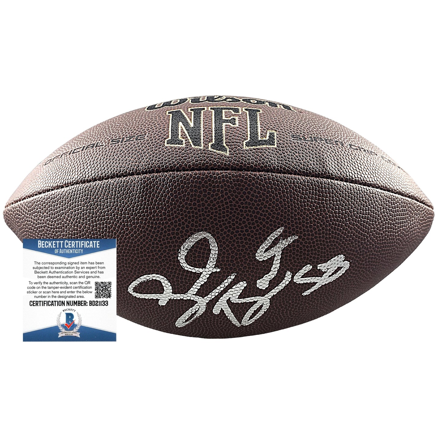 Footballs- Autographed- Shaquil Barrett Signed NFL Wilson Super Grip Football Tampa Bay Buccaneers Beckett BAS Authentication 201