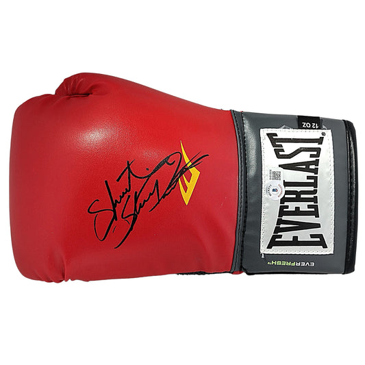 Boxing Gloves- Autographed- Shawn Showtime Porter Signed Red Everlast Left Handed Boxing Glove Proof Photo Beckett Authentication 101