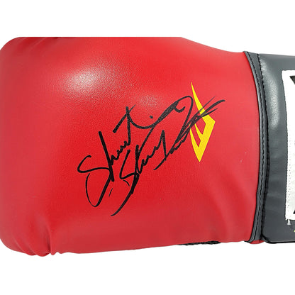 Boxing Gloves- Autographed- Shawn Showtime Porter Signed Red Everlast Left Handed Boxing Glove Proof Photo Beckett Authentication 102