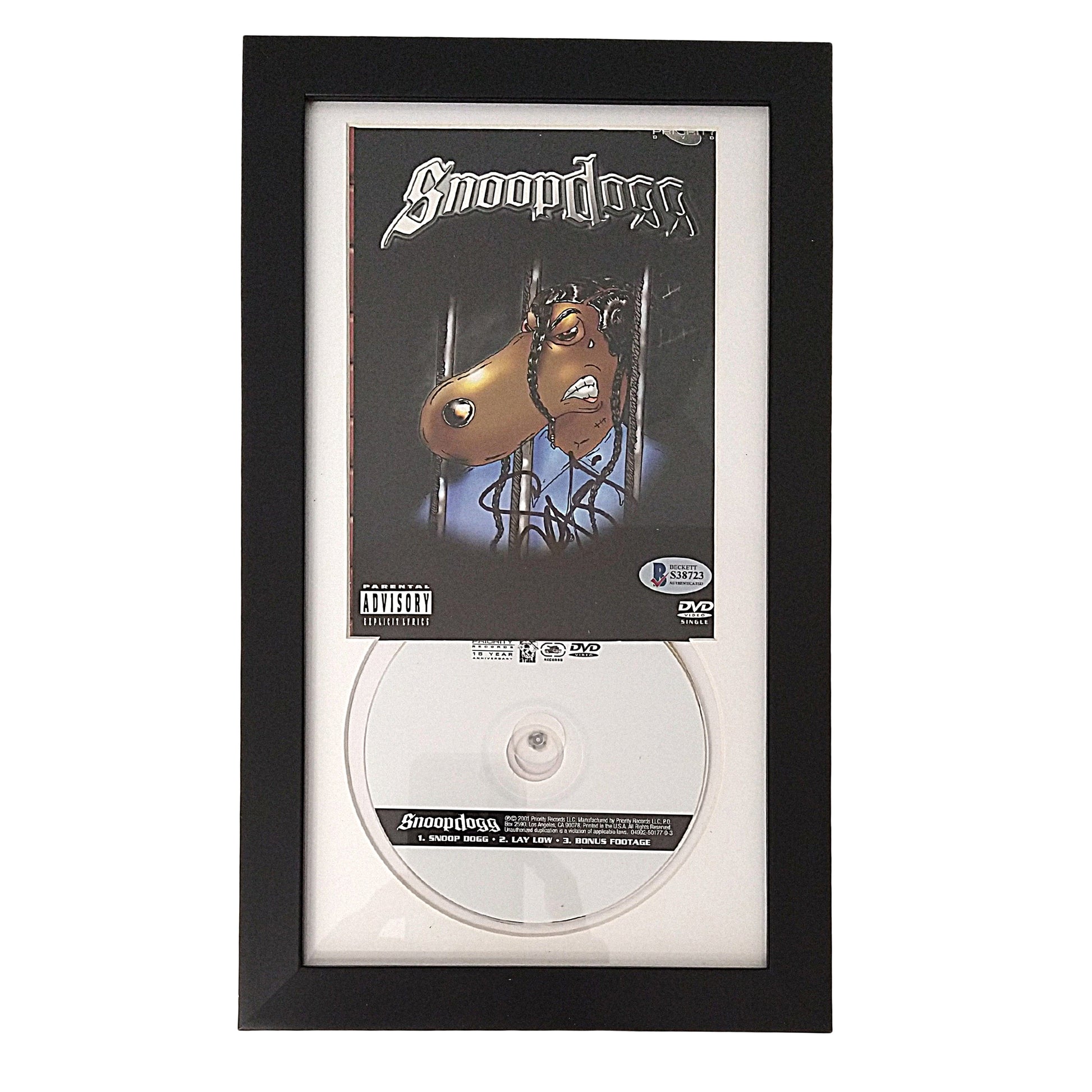 Music- Autographed- Snoop Dogg Signed Lay Low Music Video DVD Cover Framed Matted Beckett BAS Authentication 101