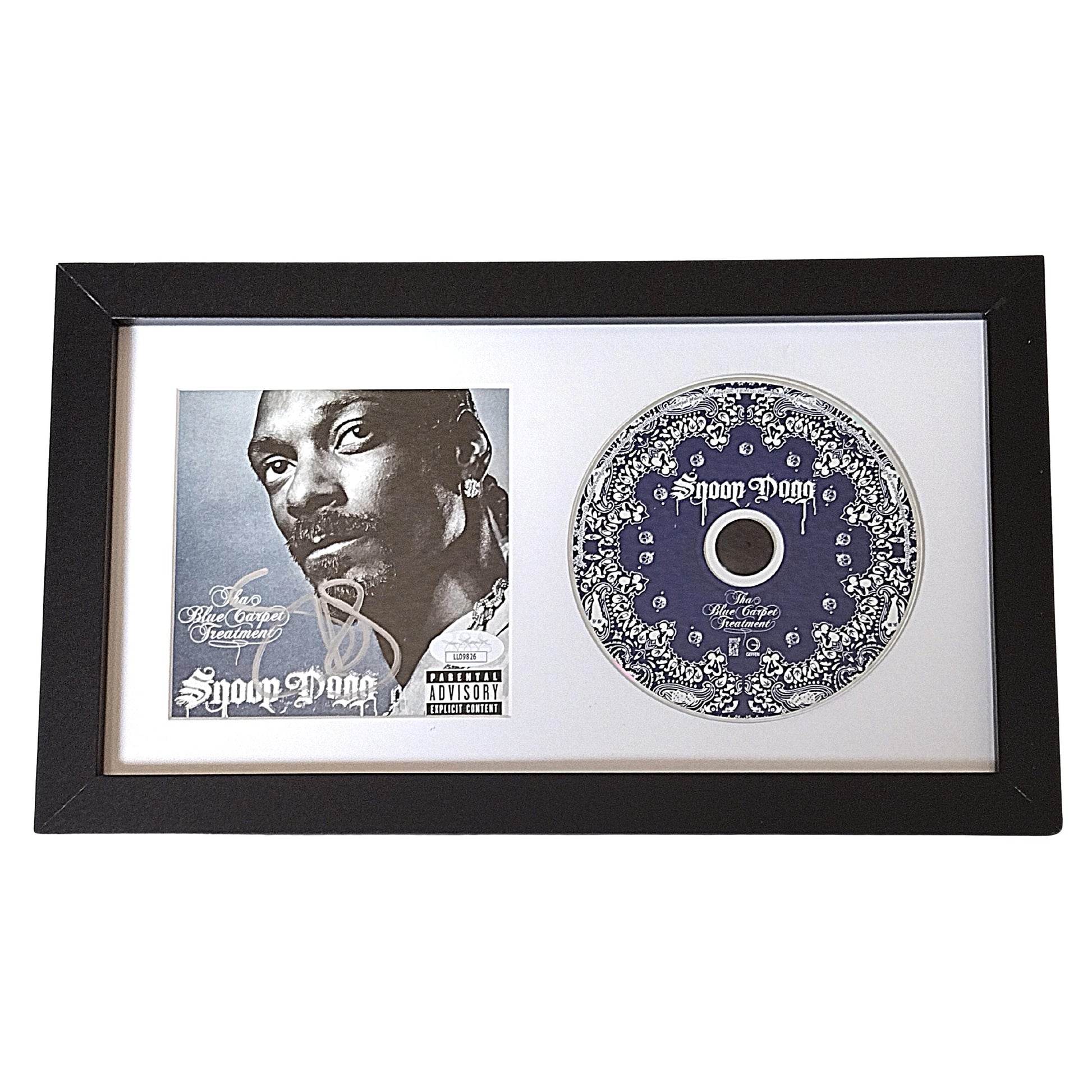 Music- Autographed- Snoop Dogg Signed Tha Blue Carpet Treatment CD Cover Framed Matted Wall Display JSA Authentication 103