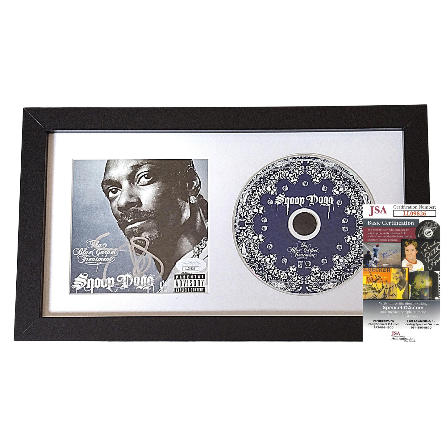 Music- Autographed- Snoop Dogg Signed Tha Blue Carpet Treatment CD Cover Framed Matted Wall Display JSA Authentication 101
